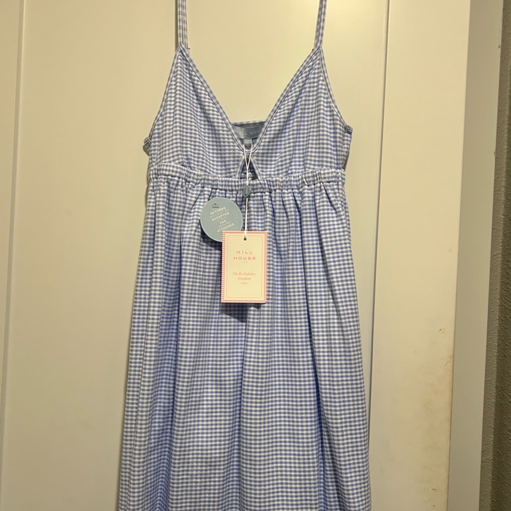 Hill House Light Blue Gingham Nightdress
